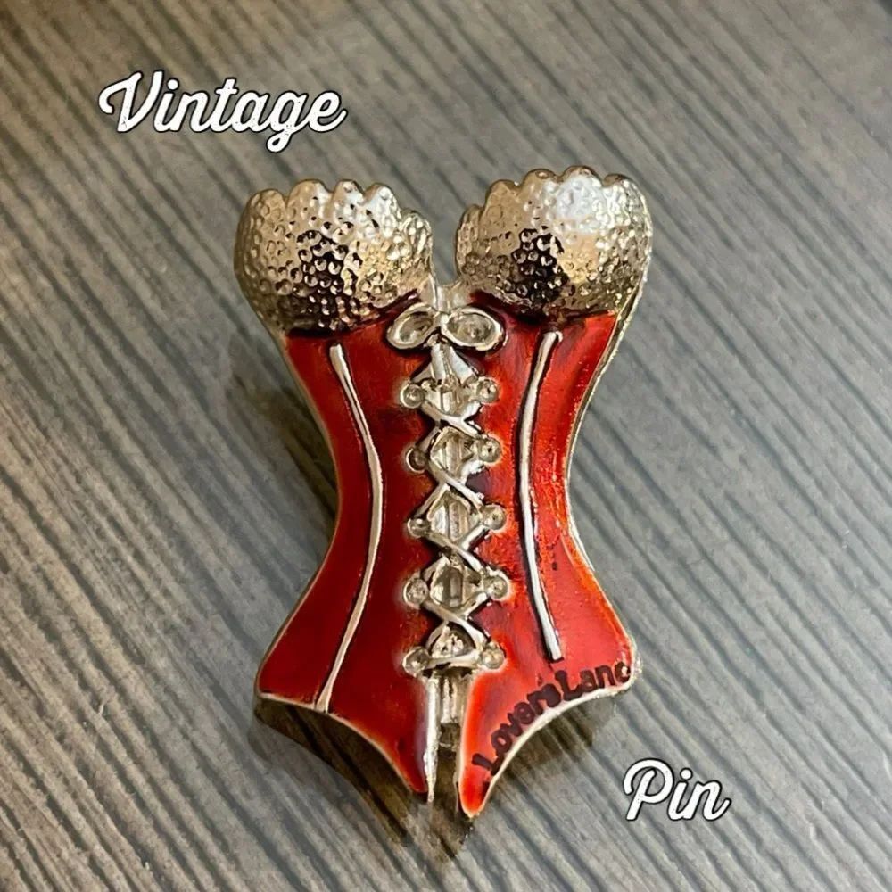 2001 Silver-tone Bustier Brooch Pin By Jill Weiner Lingerie Fashion Burlesque